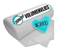 Qooltex Volumenvlies 350g /m² Polstervlies - 160 cm BREIT 35mm 3,5 cm dick 1.6qm - Vlieswatte Diolenwatte Quilt Vlies - Öko-Tex® Standard 100 - Füllung für Krabbeldecke