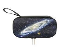 QOPET Großes Federmäppchen mit 3 Fächern für Schule, Galaxy Wolken Design