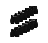 Qotton Boxershorts Herren 12er,6er oder 3er Pack S-XXL Männer Unterhosen aus Baumwolle Boxershort Unterwäsche verlängertes Hosenbein nachhaltig ohne kratzenden Zettel (12x Schwarz, L)