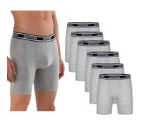 Qotton Langes Bein 6er Pack Baumwolle Schwarz Boxershorts Unterwäsche Herren S-XXL Männer Unterhosen (DE/NL/SE/PL, Alphanumerisch, 4XL, Regular, Regular, Grau)