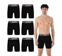 Qotton Langes Bein Baumwolle Boxershorts Unterwäsche Herren 3er Pack S-XXL Männer Unterhosen verlängertes Hosenbein nachhaltig ohne kratzenden Zettel (6, XL)