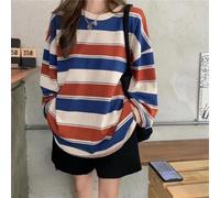 QOXEZY Damen-Sweatshirt aus Polyester, für Frühling, Sommer, für Damen | Koreanische Mode im Trend, weiches Polyestergewebe, lockere Passform, geeignet für Dating und Partys, Retro-Vibe