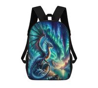 QPIRINMEX Neutral Rucksack 3D-Farbdruck Personalisierter Schulranzen Drache Mädchen Teenager Leichter Schulrucksack Outdoor Freizeit Kinder Reise Daypack