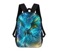 QPIRINMEX Neutral Rucksack 3D-Farbdruck Personalisierter Schulranzen Drache Mädchen Teenager Leichter Schulrucksack Outdoor Freizeit Kinder Reise Daypack
