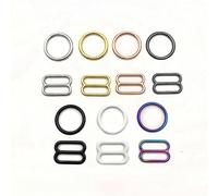 QQLADY 20 Stück BH-Ringe und Schieber, Riemenversteller, Schnallen, Unterwäsche-Einstellzubehör