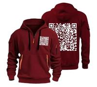 Qr Code Hoodie,Funny Fu Qr Code Hoodies,Fuck You Qr Code Hoodie,Qr Code Sweatshirt,Streetwear Hoodie,Fu Qr Code Hoodie,Oversized Hoodie Herren,Zipper Hoodie,Scannable Qr Code Hoodie Weinrot Hoodie L