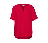 Kurzarm Bluse mit Turn-Up Rot 40