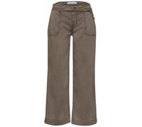 Street One Damen Jeans Style Emee – Wide Leg mit Gürteldetail, Braun Wash, Gr. 33, L26