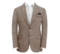 Qrkoda Herren Blazer Hahnentritt Anzug Jacke Business Casual Outgoing Hochzeit Komfort Sport Mantel