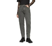 QS Ankle-Jeans Mom/Relaxed Fit/High Rise/Tapered Leg/Überfärbt