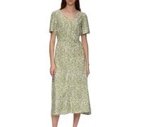 QS Antailliertes Viskosekleid mit All-Over-Print