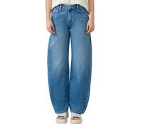 QS Damen Barrel-Jeans/Relaxed Fit Mid Rise Barrel Jeans Hose, Barell Leg, 55y5_blau, 34 EU