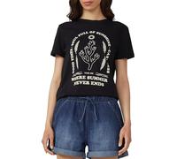 Baumwoll T-Shirt mit Frontprint L schwarz 2167495.99D0.L