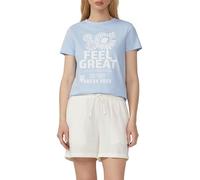 Baumwollshirt mit Frontprint S blau 2165356.50D0.S