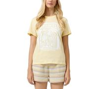 Baumwollshirt mit Frontprint XL gelb 2180407.11D1.XL
