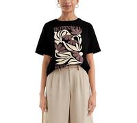 Baumwollshirt mit überschnittener Schulter L schwarz 2169813.99D1.L