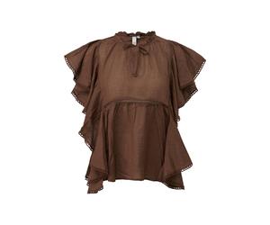 qs - Bluse braun - Gr. - 42