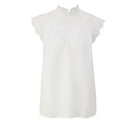 Blusentop mit transparenten Einsätzen und Stickerei 38 creme 2162325.0200.38