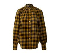 Karobluse mit Raglanärmel und Rüsche am Stehkragen 40 gelb|schwarz 2172558.85N0.40