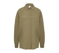 Lange Hemdbluse aus Viskose-Leinenmix 38 Grün 2162736.7854.38