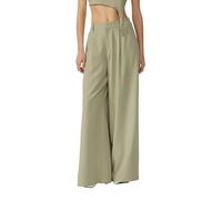 Bundfaltenhose mit weitem Bein | QS x Vanessa Mai 44/30 olive 2173765.7297.44_30