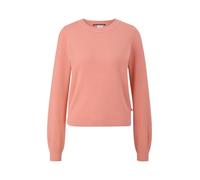 QS by s.Oliver Damen Pullover, Dobby-Struktur, Crew Neck, Apricot, Größe XXL