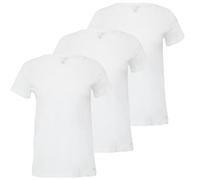 QS by s.Oliver Damen T-Shirt Kurzarm Rundhals Basic| 3 Stück | weiß, Gr. M