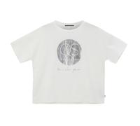 QS by s.Oliver Damen T-Shirt (weiß m. Streifen, L)