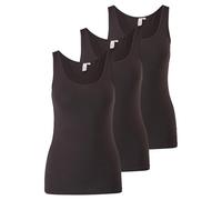 QS by s.Oliver Damen Tanktop Träger Shirt (DE/NL/SE/PL, Alphanumerisch, XL, Regular, Regular, 3 x schwarz)