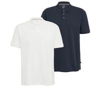 QS by s.Oliver Herren Poloshirt (DE/NL/SE/PL, Alphanumerisch, M, Regular, Regular, Weiß/Navy)
