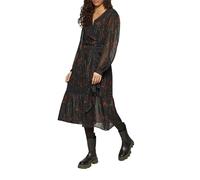 QS Chiffon-Kleid in Wickel-Optik mit Elastikbund