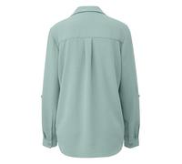 Crêpebluse mit Turn-up-Ärmel 44 türkis 2170001.6215.44