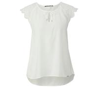 QS Blusenshirt mit Schleifen-Detail in Offwhite, Größe 38