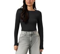 QS by s.Oliver Geripptes Langarmshirt mit Rippstruktur Regular Fit Damen 2XL