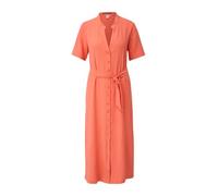 QS Damen 2141768 Midi Blusenkleid, Orange, 36