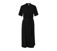 QS Damen 2141768 Midi Blusenkleid, schwarz 9999, 34