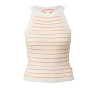 QS Damen 2143197 Stricktop, Creme|Orange, 48
