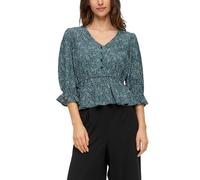 QS Damen 2143612 Bluse 3/4 Arm, Petrol 67A3, 36