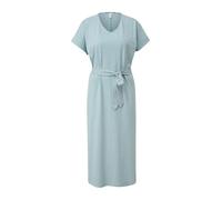 QS Damen 2143619 Kleid mit Bindegürtel, türkis 6103, XL