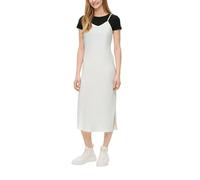 QS Damen 2143625 Satin Kleid, Creme 0200, 44