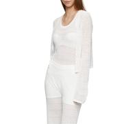 Transparentes Feinstrick-Top mit Ajourmuster S creme 2147343.0200.S