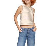 QS Top mit Streifenmuster in Beige, Größe L