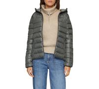 Gesteppte Outdoor-Jacke mit Kapuze XS grau