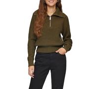 QS Damen 2153149 Pullover mit Troyer Kragen (1er Pack)