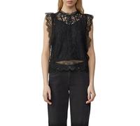 QS Damen 2162734 Blusentop mit Spitze, schwarz, 36