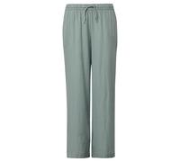 QS Damen 2162961 Leinen Hose, lang, salbeigrün, 38W x 32L