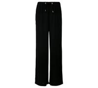 Leinenmixhose mit Gummizug und weitem Bein 38/30 schwarz 2162961.9999.38_30