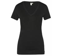 Baumwollshirt mit V-Ausschnitt M schwarz 2162977.9999.M