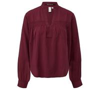 Feminine Bluse aus Viskose mit Smock-Detail 40 rot 2171216.3900.40