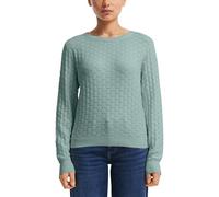 s.Oliver Strukturierter Pullover 2172608.6215.XXL – langarm, türkis – Damen XXL